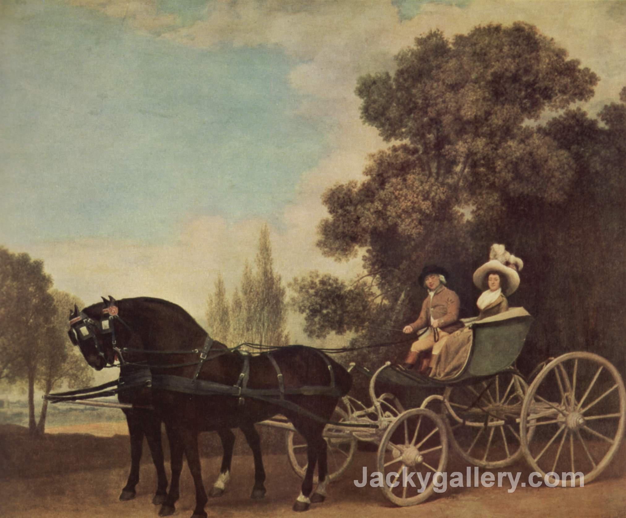 Lord And Lady In A Phaeton by George Stubbs paintings reproduction